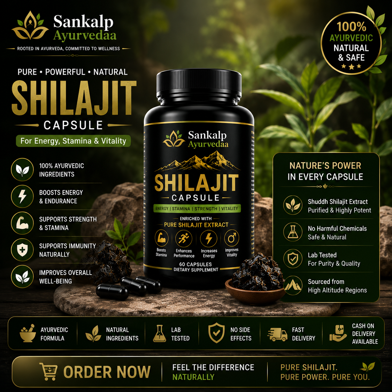 Buy 1 Get 1 Free - Sankalp Ayurvedaa 3-4 Rounds Stamina Capsule