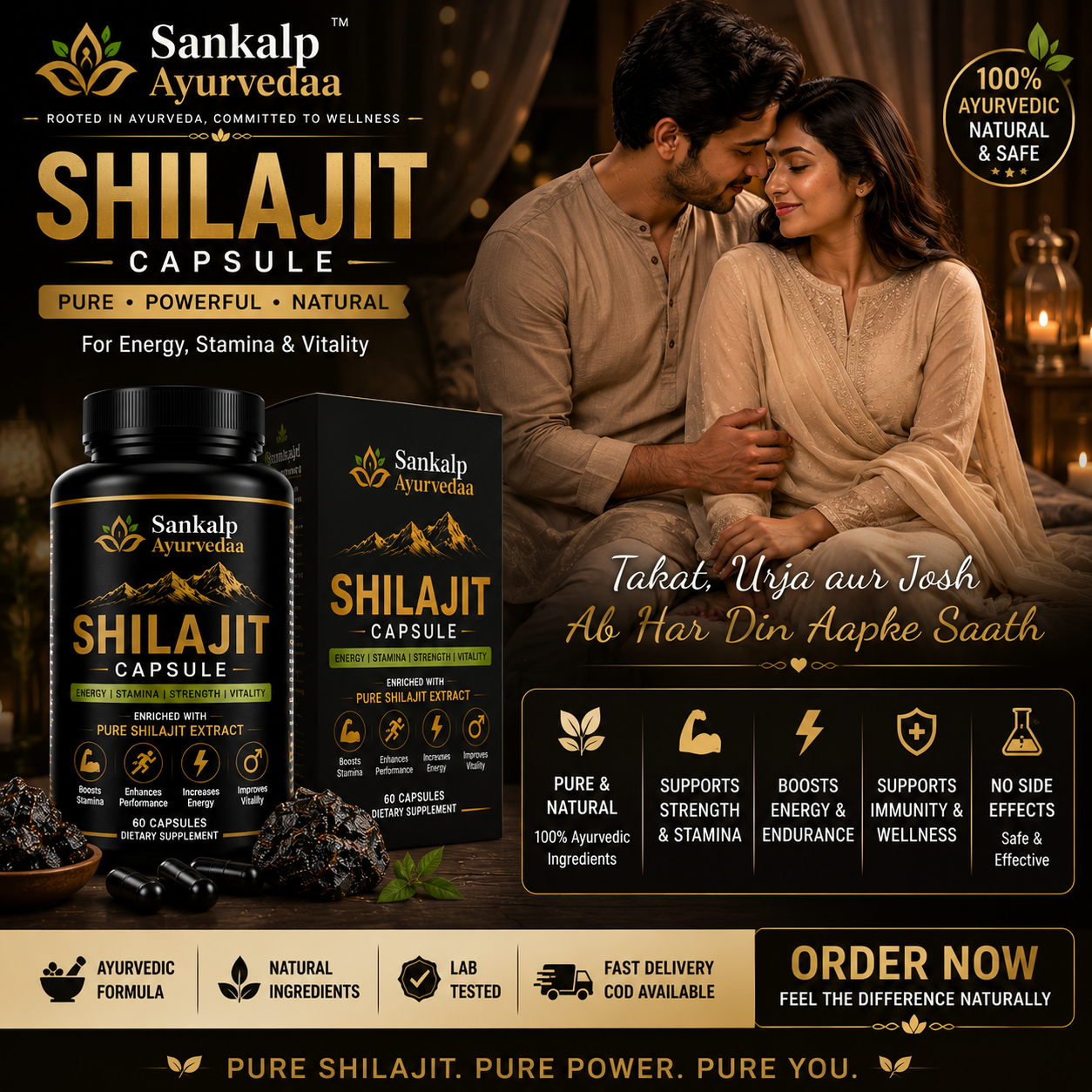 Buy 1 Get 1 Free - Sankalp Ayurvedaa 3-4 Rounds Stamina Capsule